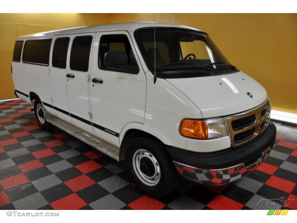 2000 Ram Van 3500 Passenger - Bright White / Mist Gray photo #1