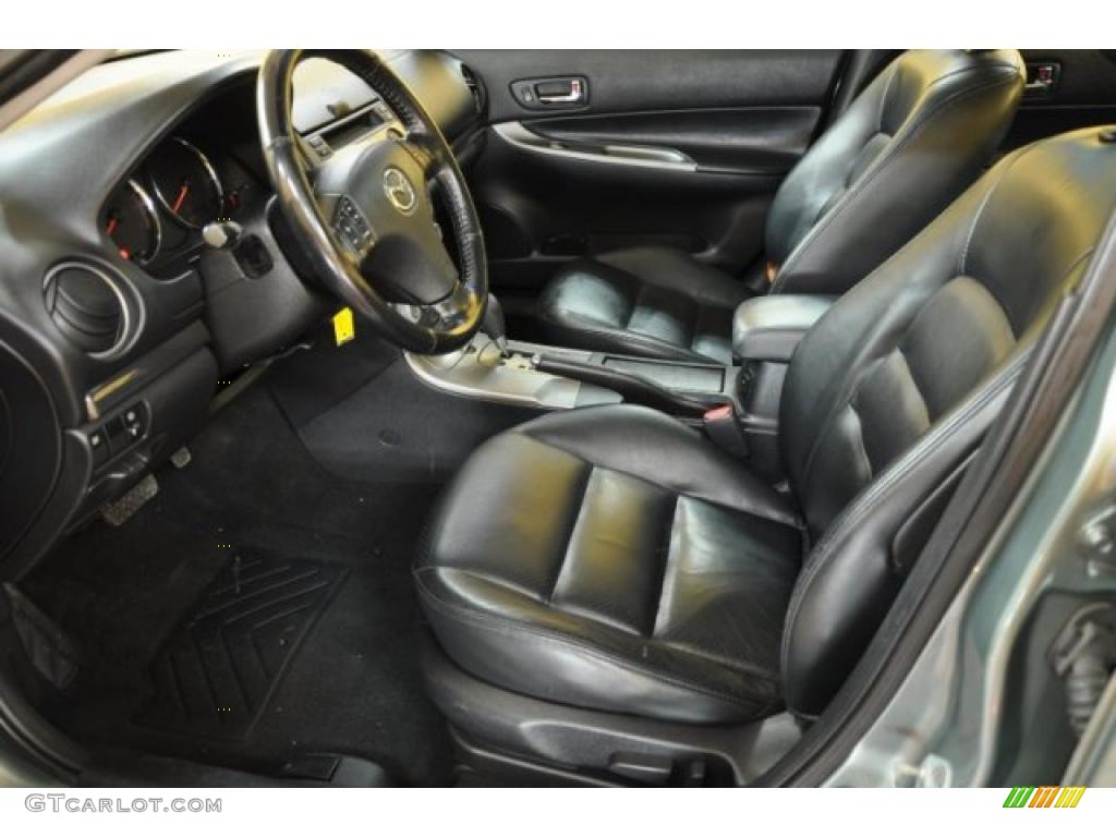 Black Interior 2004 Mazda MAZDA6 s Sport Sedan Photo #38867376
