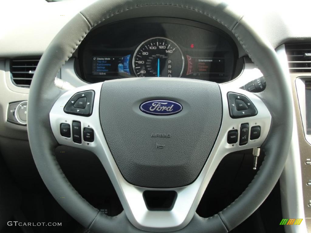 2011 Ford Edge SEL Medium Light Stone Steering Wheel Photo #38869260