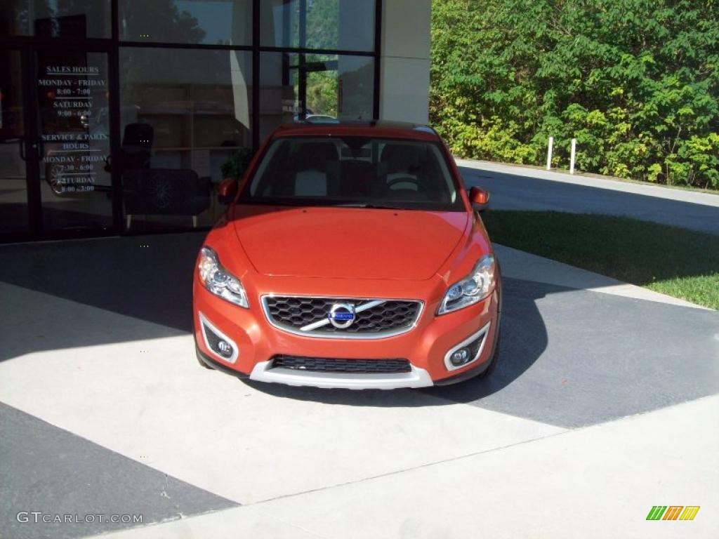 2011 C30 T5 - Orange Flame Metallic / Off Black T-Tec photo #1