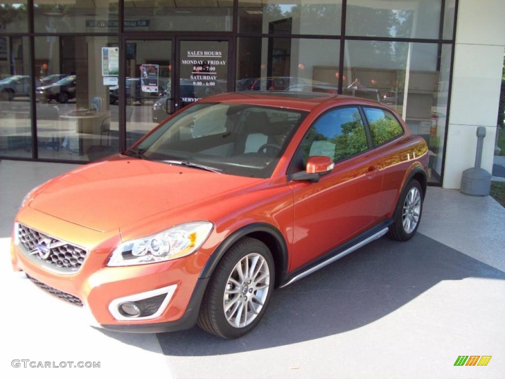 2011 C30 T5 - Orange Flame Metallic / Off Black T-Tec photo #2