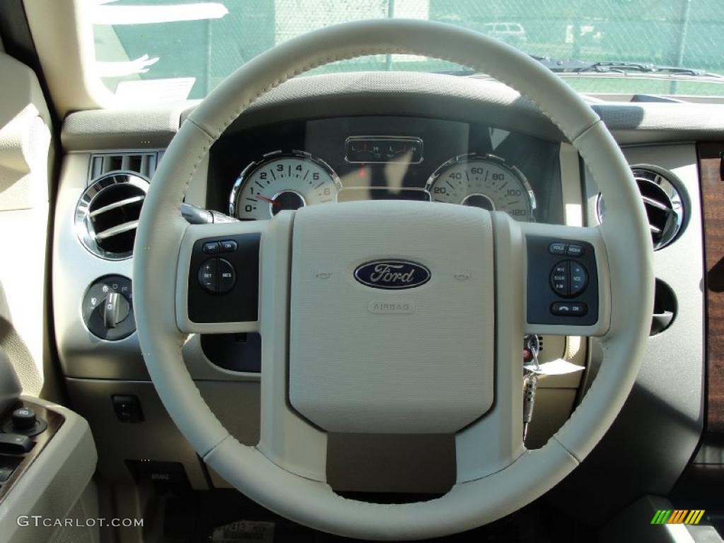 2011 Ford Expedition XLT Camel Steering Wheel Photo #38872464
