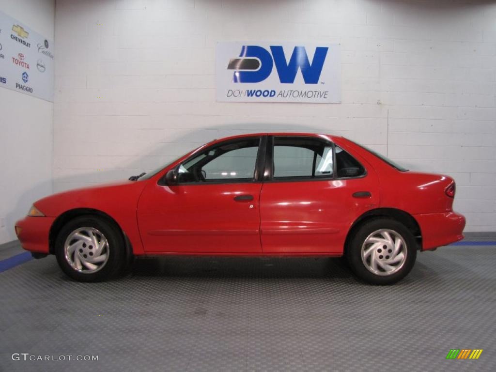 1998 Cavalier Sedan - Flame Red / Graphite photo #5
