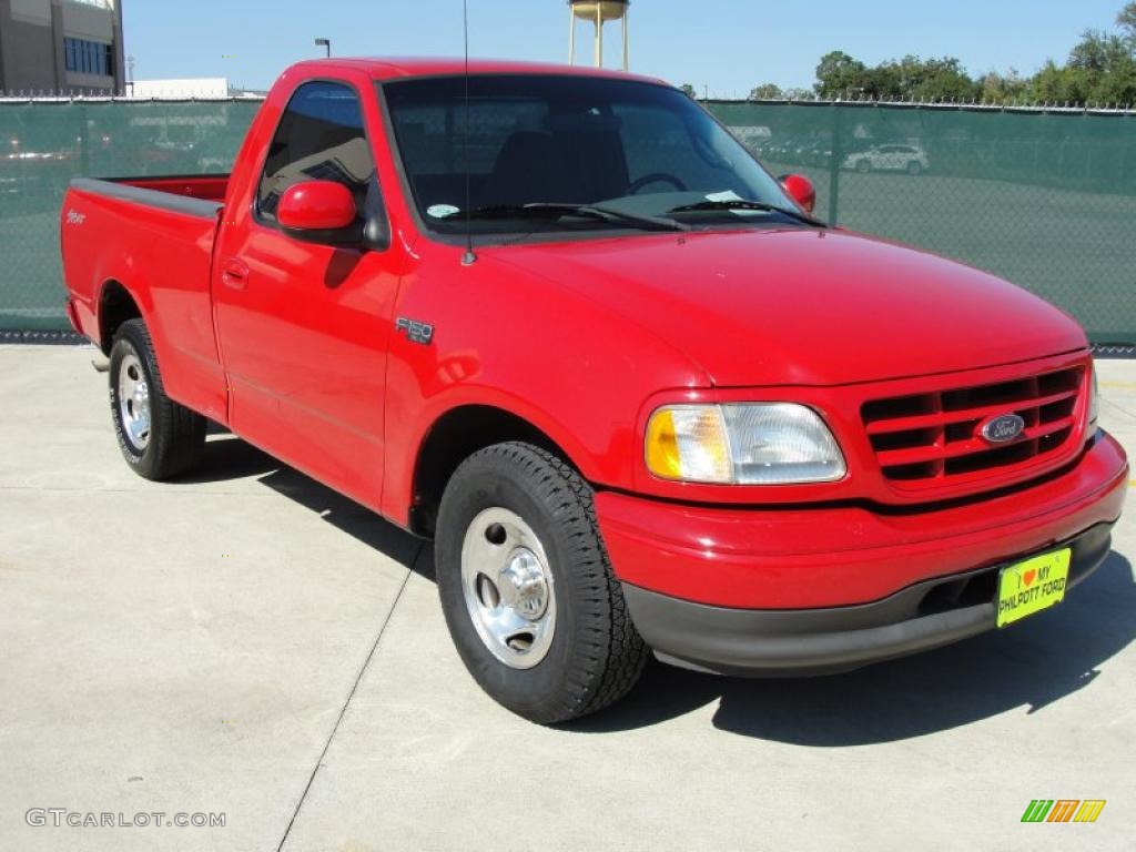 2002 F150 Sport Regular Cab - Bright Red / Dark Graphite photo #1