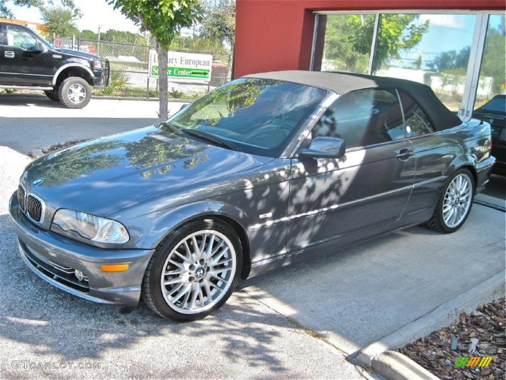 2003 3 Series 330i Convertible - Steel Grey Metallic / Grey photo #12