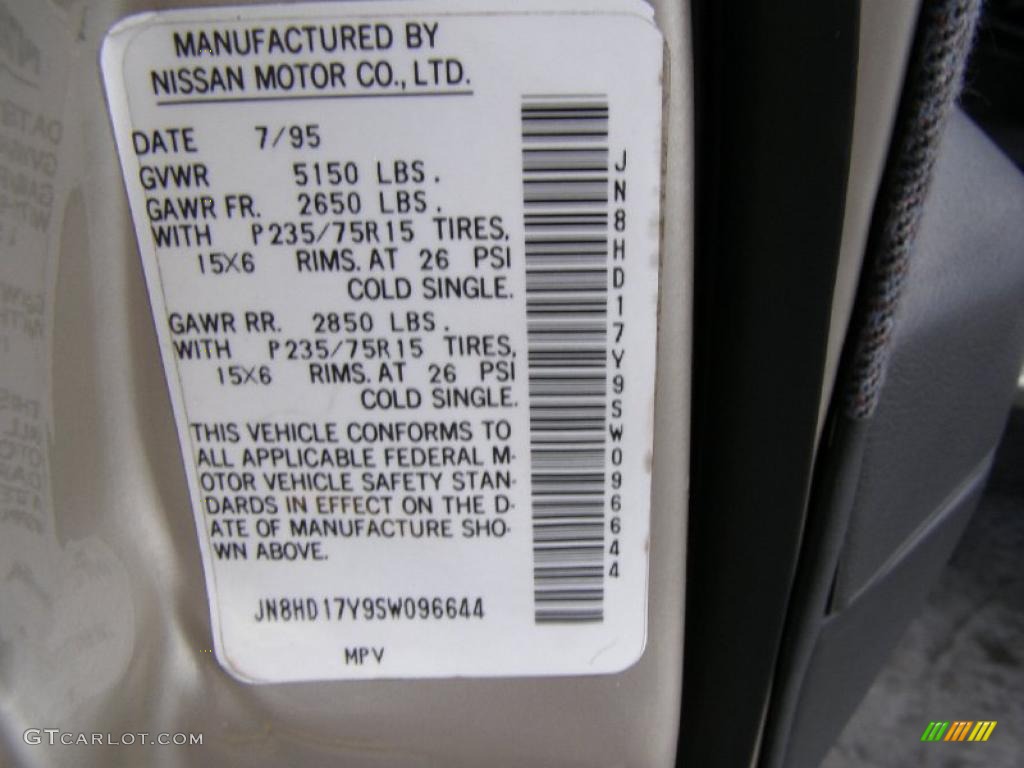 1995 Pathfinder XE 4x4 - Champagne Pearl Metallic / Gray photo #11