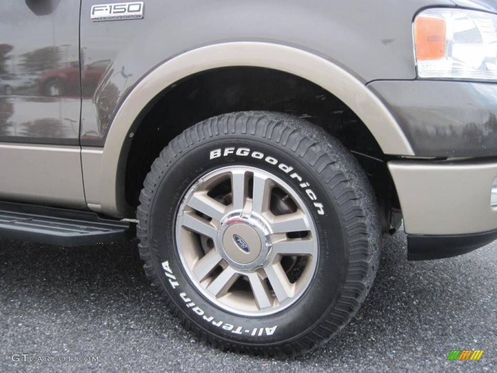 2005 F150 Lariat SuperCab 4x4 - Dark Stone Metallic / Tan photo #4