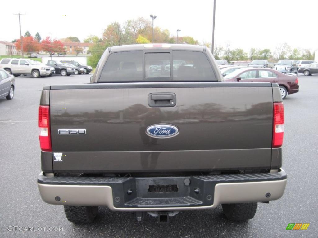 2005 F150 Lariat SuperCab 4x4 - Dark Stone Metallic / Tan photo #8