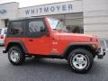 2005 Impact Orange Jeep Wrangler SE 4x4  photo #1