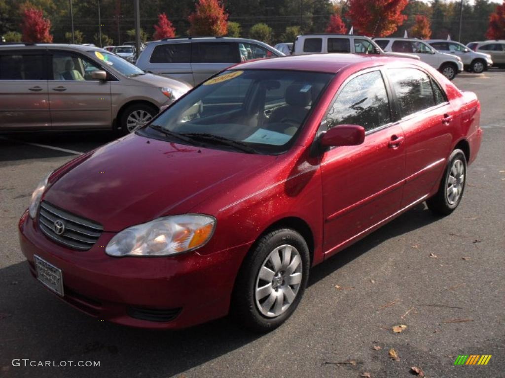 2004 Corolla LE - Impulse Red / Light Gray photo #1