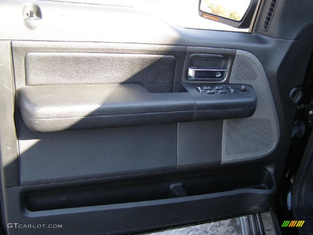 2008 Ford F150 FX2 Sport SuperCab Black/Red Sport Door Panel Photo #38888122