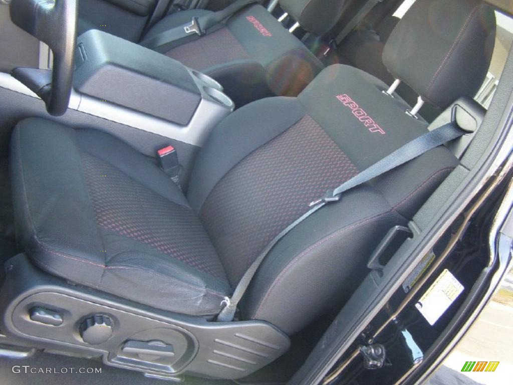 Black/Red Sport Interior 2008 Ford F150 FX2 Sport SuperCab Photo #38888206