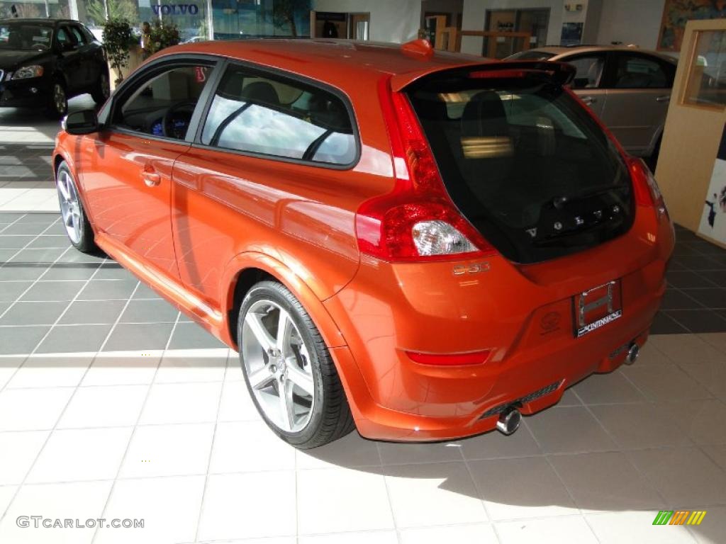 2011 C30 T5 R-Design - Orange Flame Metallic / R Design Off Black Flextec photo #5