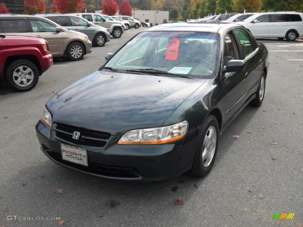 1998 Accord EX V6 Sedan - Dark Emerald Pearl / Ivory photo #6