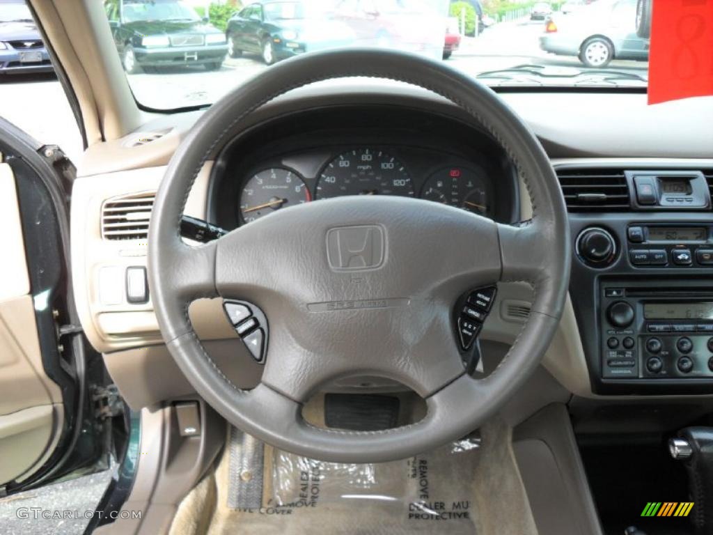 1998 Honda Accord EX V6 Sedan Ivory Steering Wheel Photo #38889334