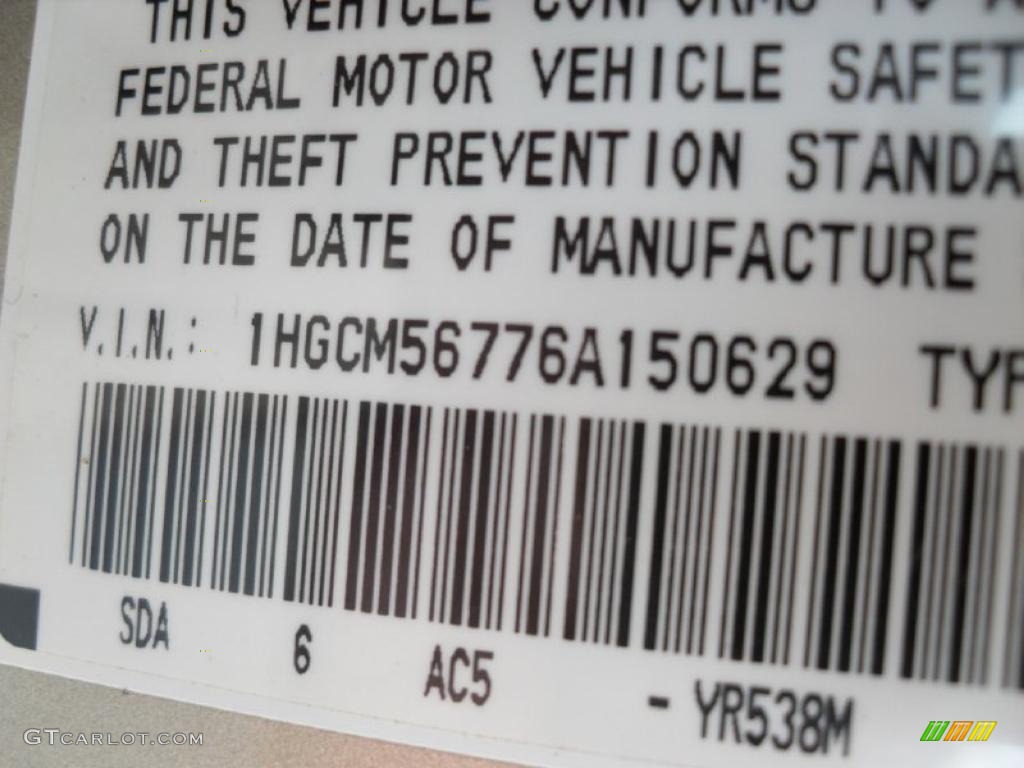 2006 Accord EX Sedan - Desert Mist Metallic / Ivory photo #7