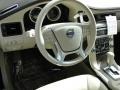Sandstone Beige 2011 Volvo S80 T6 AWD Steering Wheel