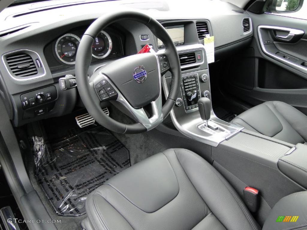 Off Black/Anthracite Interior 2011 Volvo S60 T6 AWD Photo #38890170