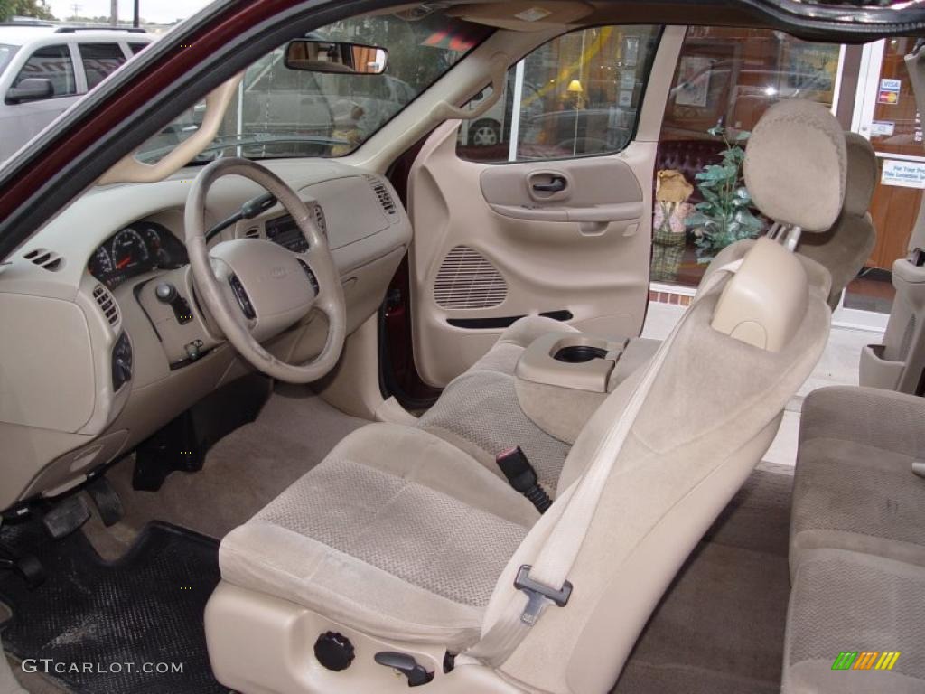 Medium Parchment Interior 2001 Ford F150 XLT SuperCab 4x4 Photo #38892554