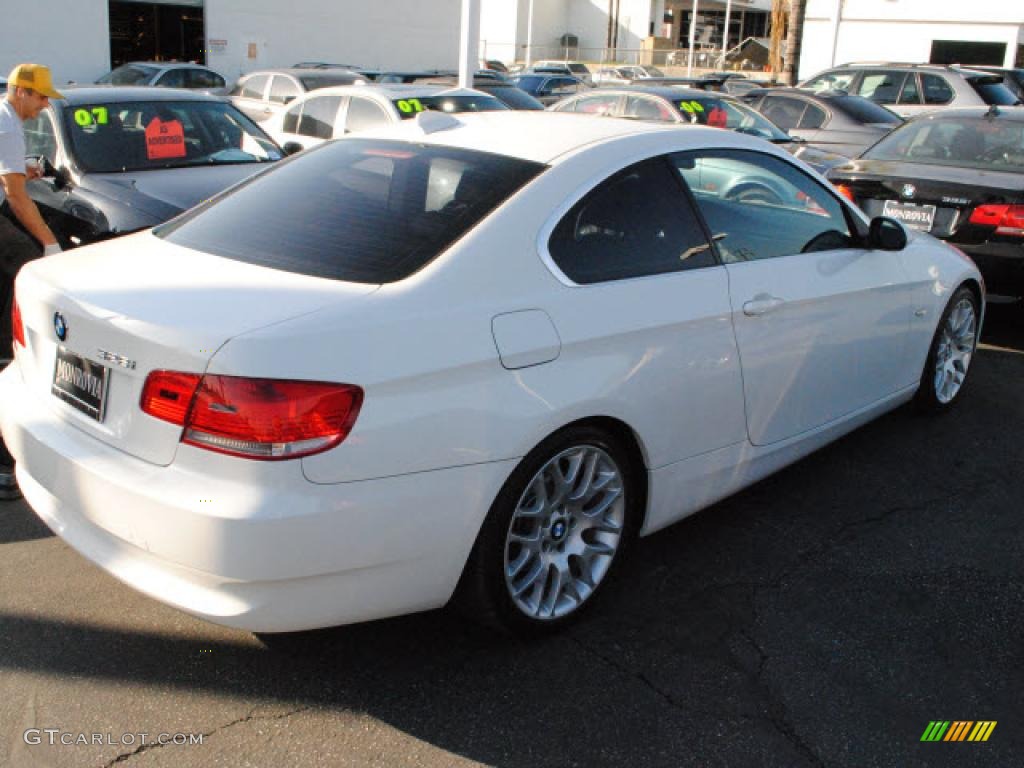 2008 3 Series 328i Coupe - Alpine White / Black photo #7