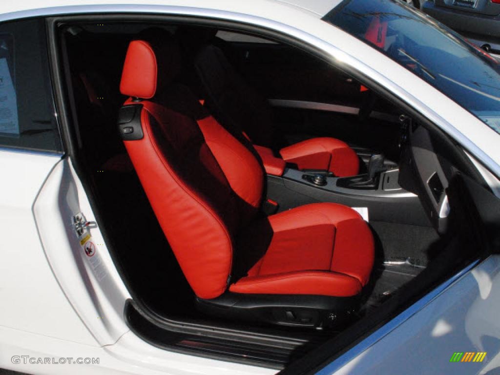 2008 3 Series 328i Coupe - Alpine White / Coral Red/Black photo #5