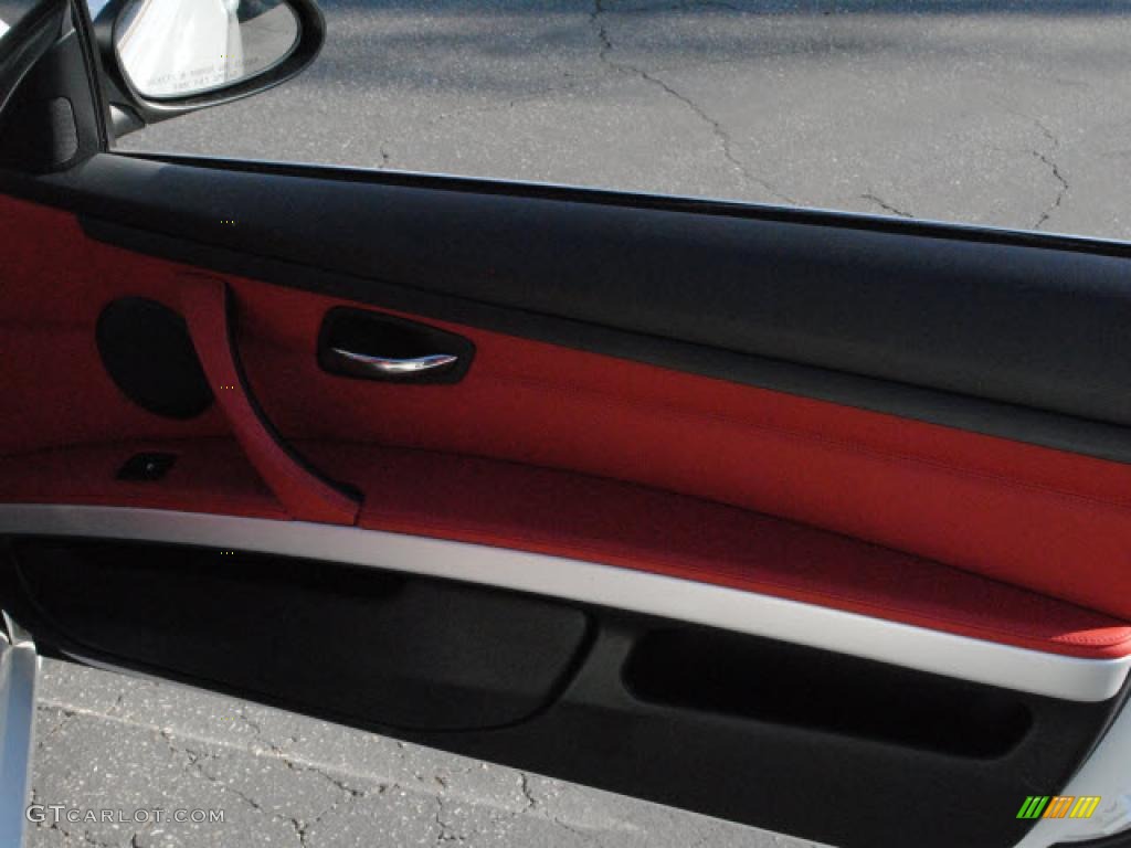 2008 3 Series 328i Coupe - Alpine White / Coral Red/Black photo #6