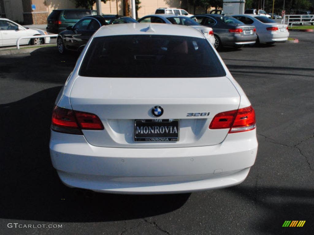 2008 3 Series 328i Coupe - Alpine White / Coral Red/Black photo #9