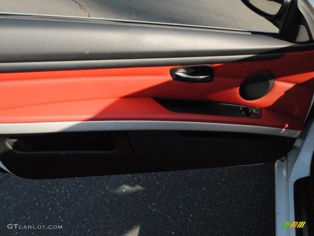 2008 3 Series 328i Coupe - Alpine White / Coral Red/Black photo #17