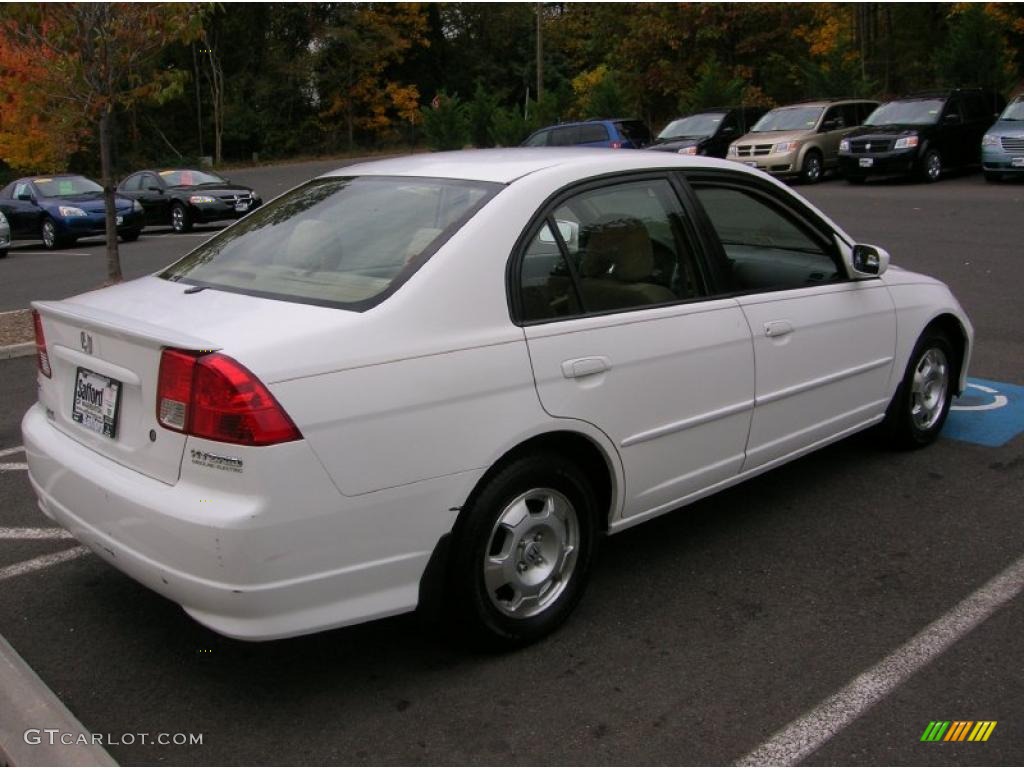 2005 Civic Hybrid Sedan - Taffeta White / Ivory photo #6