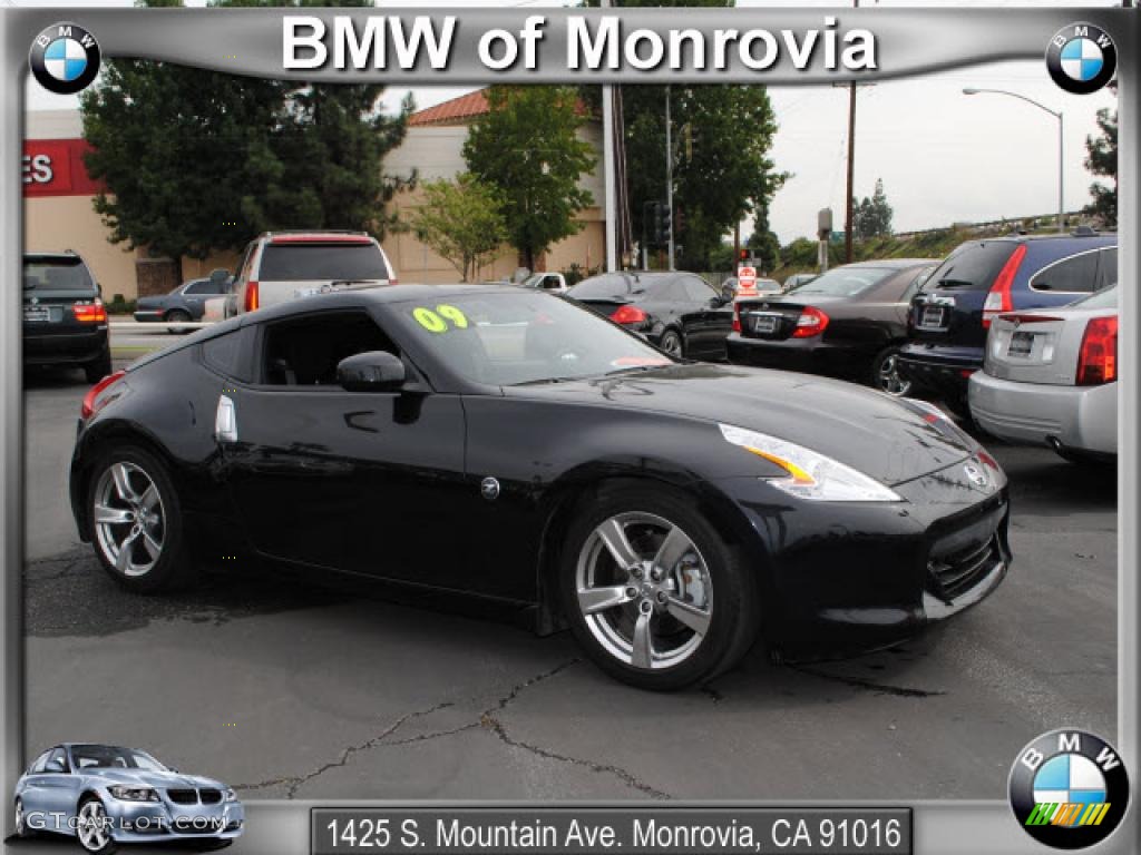 2009 370Z Touring Coupe - Magnetic Black / Black Leather photo #1