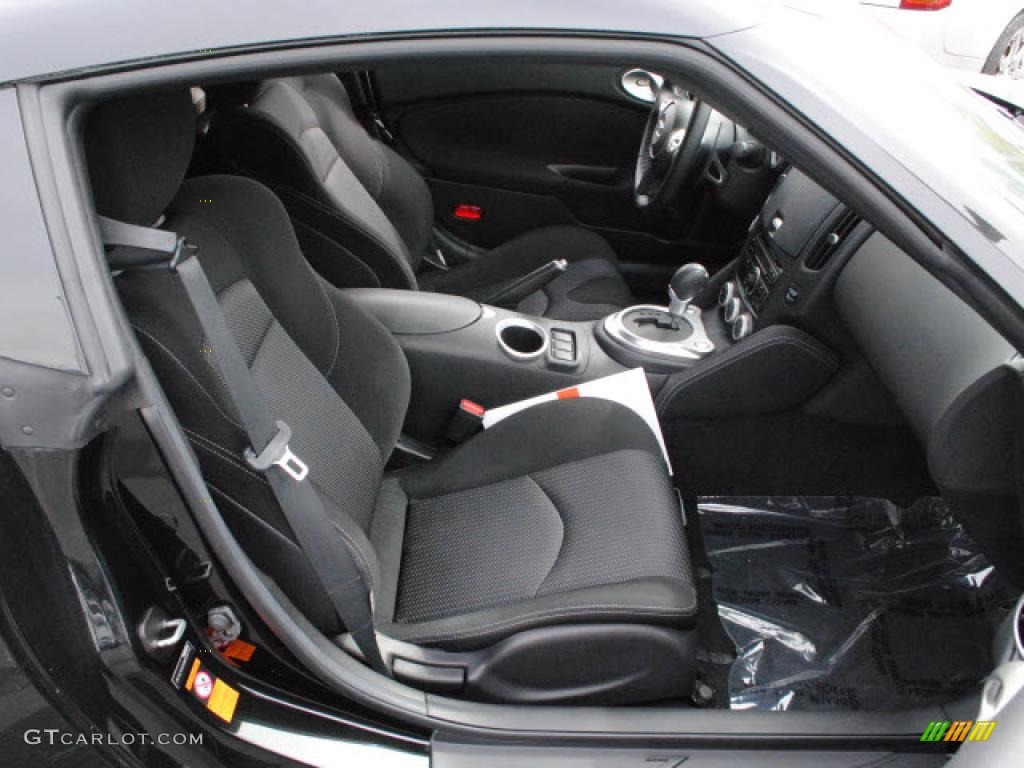 Black Leather Interior 2009 Nissan 370Z Touring Coupe Photo #38898674