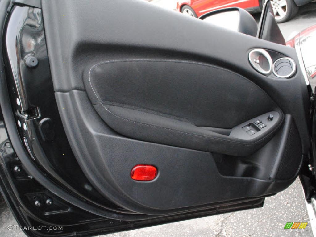 2009 Nissan 370Z Touring Coupe Black Leather Door Panel Photo #38898834