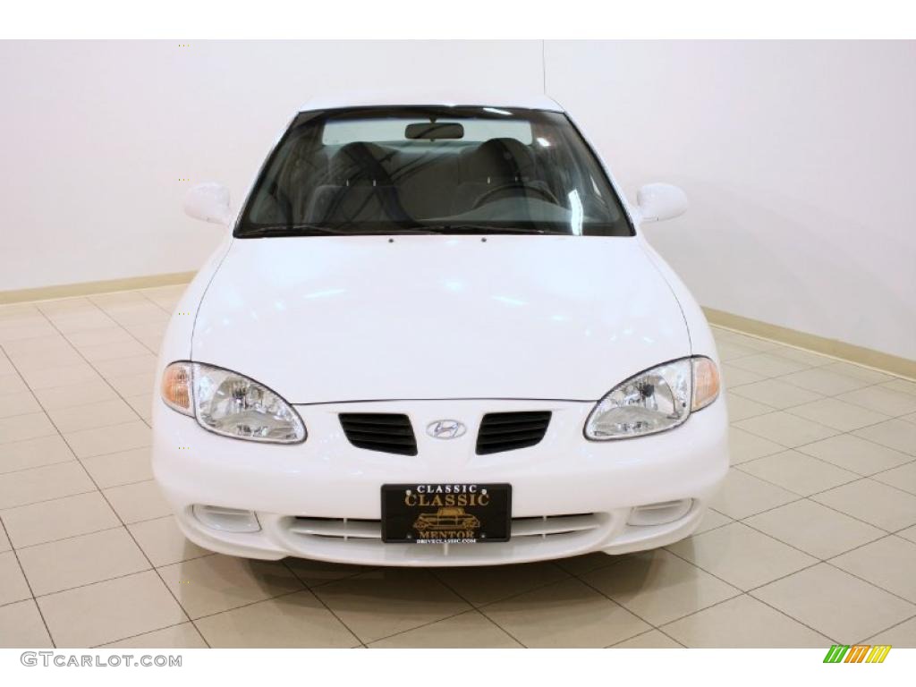 2000 Elantra GLS Sedan - Noble White / Gray photo #2