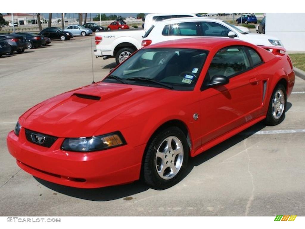 2004 Mustang V6 Coupe - Torch Red / Medium Parchment photo #3