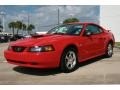 2004 Torch Red Ford Mustang V6 Coupe  photo #10