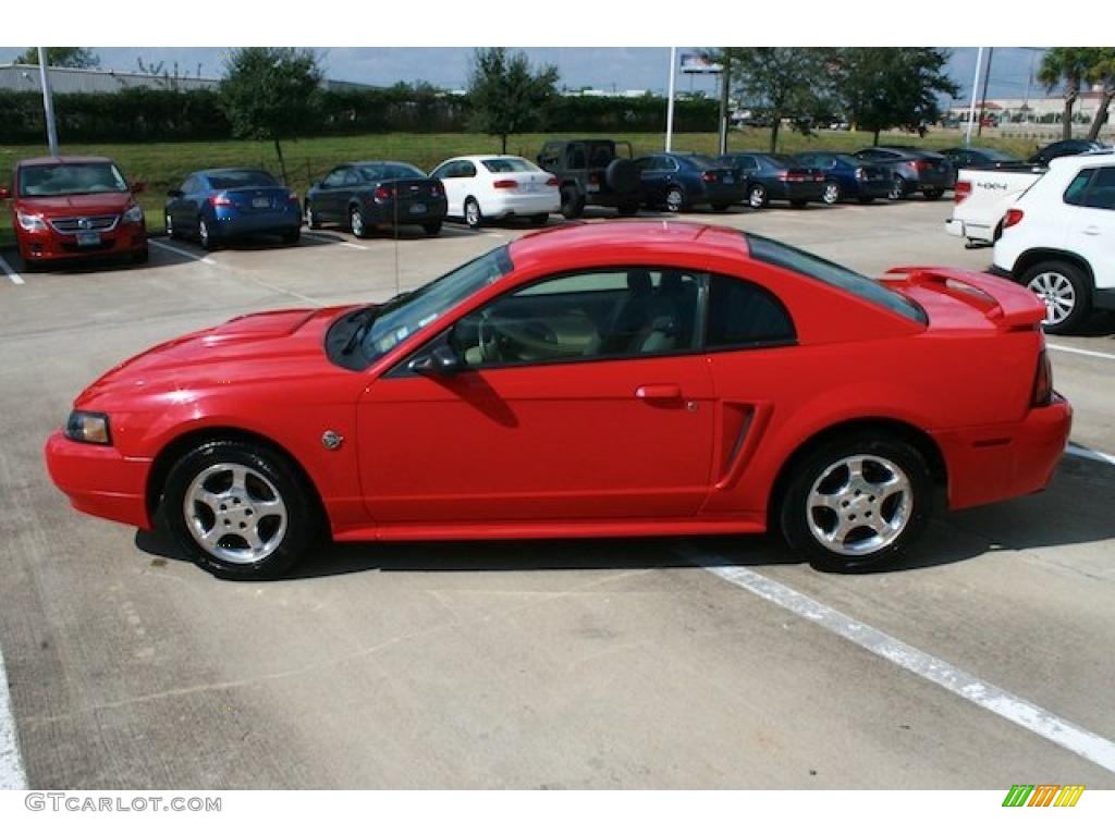 2004 Mustang V6 Coupe - Torch Red / Medium Parchment photo #11