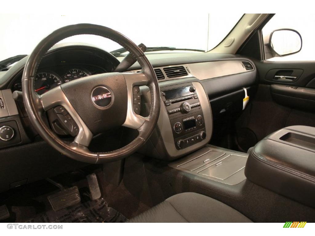 Ebony Interior 2008 GMC Sierra 1500 SLE Extended Cab 4x4 Photo #38906118