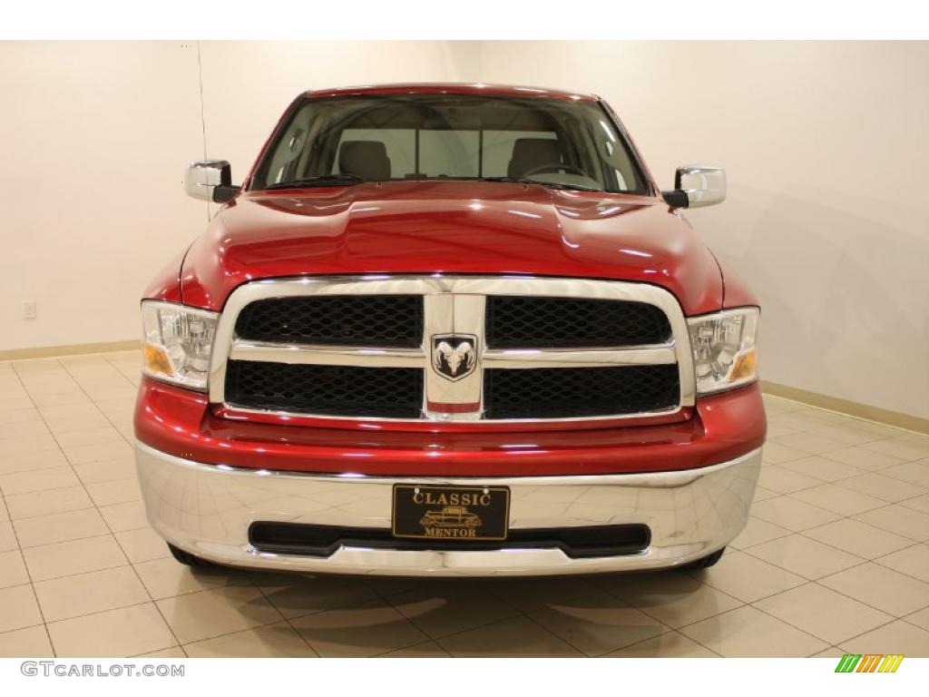 2009 Ram 1500 SLT Quad Cab 4x4 - Inferno Red Crystal Pearl / Dark Slate/Medium Graystone photo #2