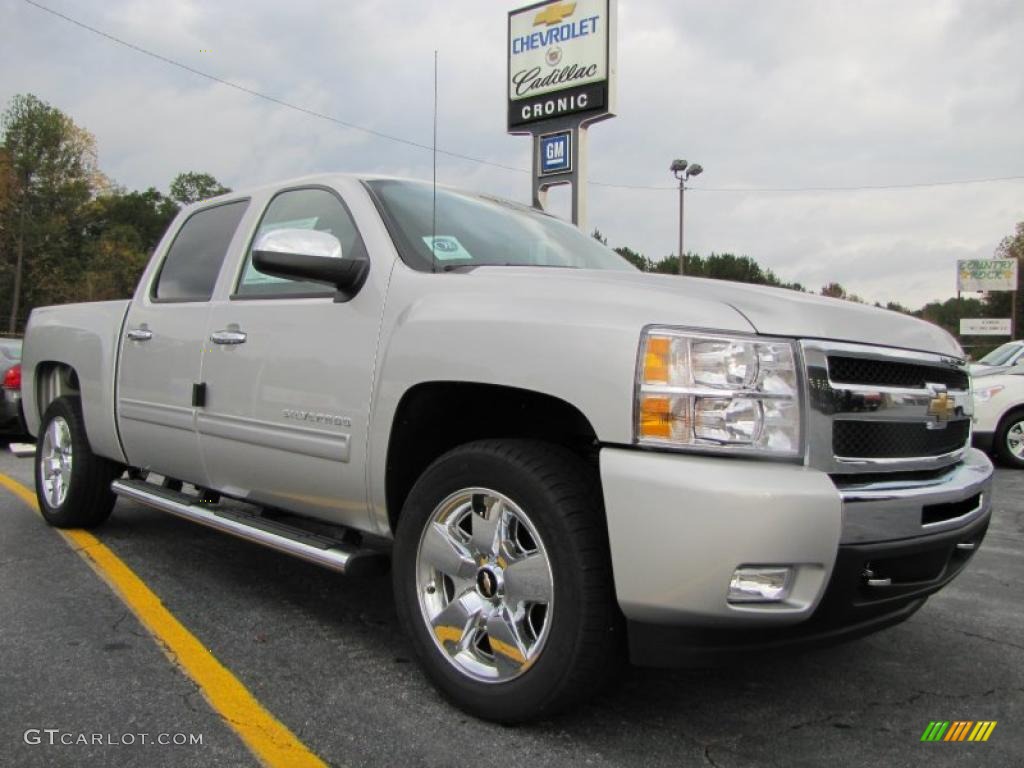 2011 Silverado 1500 LT Crew Cab - Sheer Silver Metallic / Light Titanium/Ebony photo #1