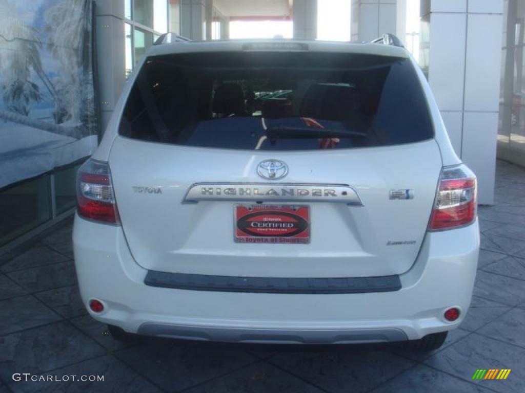 2009 Highlander Hybrid Limited 4WD - Blizzard White Pearl / Sand Beige photo #7