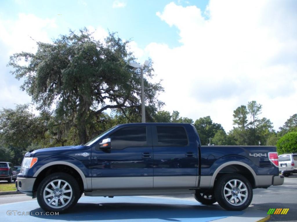 2010 F150 King Ranch SuperCrew 4x4 - Dark Blue Pearl Metallic / Chapparal Leather photo #2