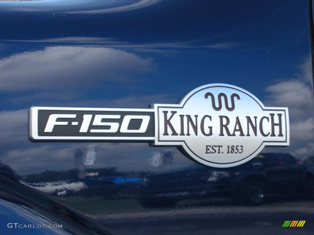 2010 F150 King Ranch SuperCrew 4x4 - Dark Blue Pearl Metallic / Chapparal Leather photo #9