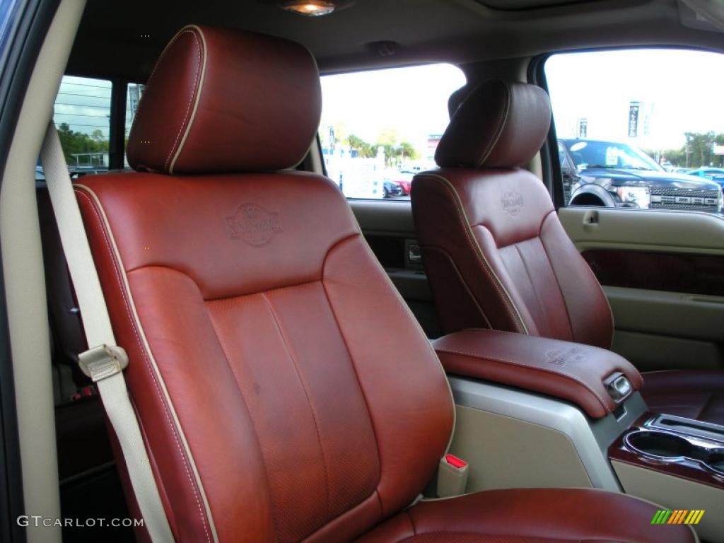 2010 F150 King Ranch SuperCrew 4x4 - Dark Blue Pearl Metallic / Chapparal Leather photo #17