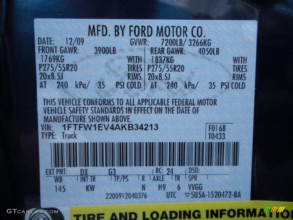 2010 F150 King Ranch SuperCrew 4x4 - Dark Blue Pearl Metallic / Chapparal Leather photo #26