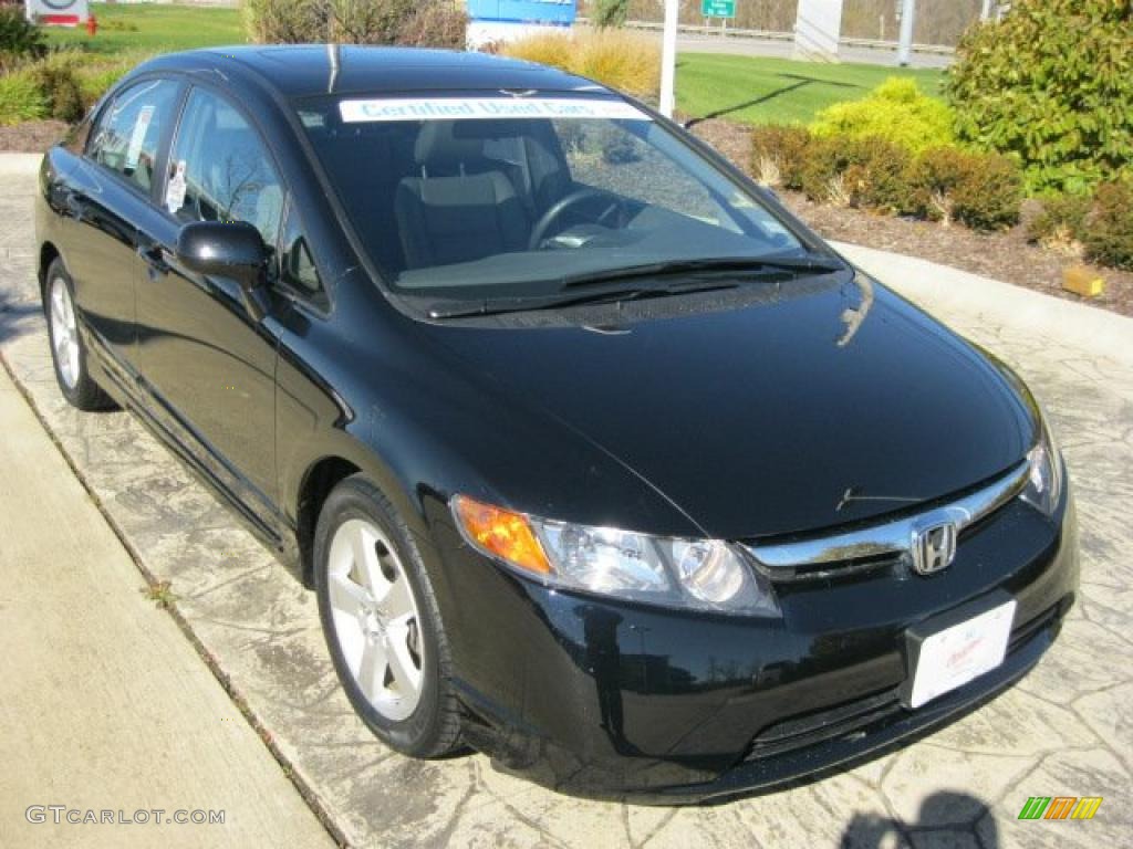 Nighthawk Black Pearl 2008 Honda Civic EX-L Sedan Exterior Photo #38909554
