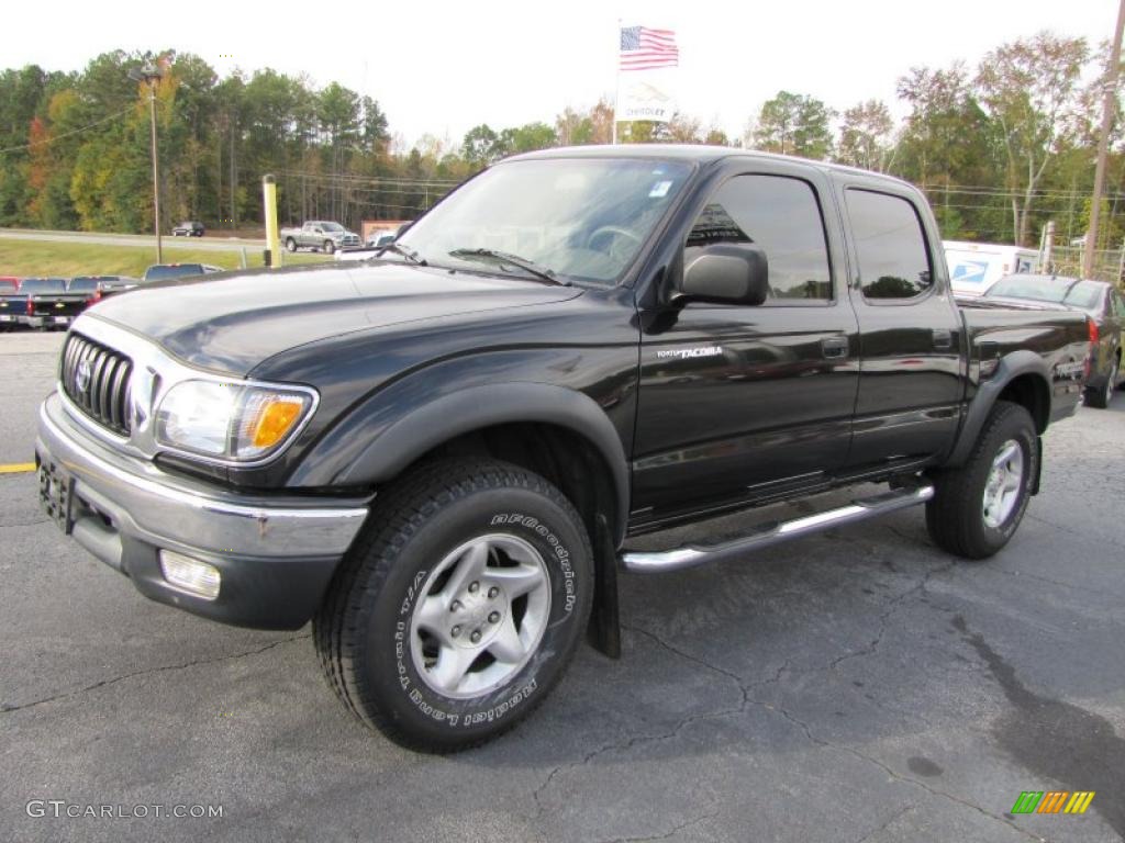 2004 Tacoma PreRunner TRD Double Cab - Black Sand Pearl / Oak photo #3