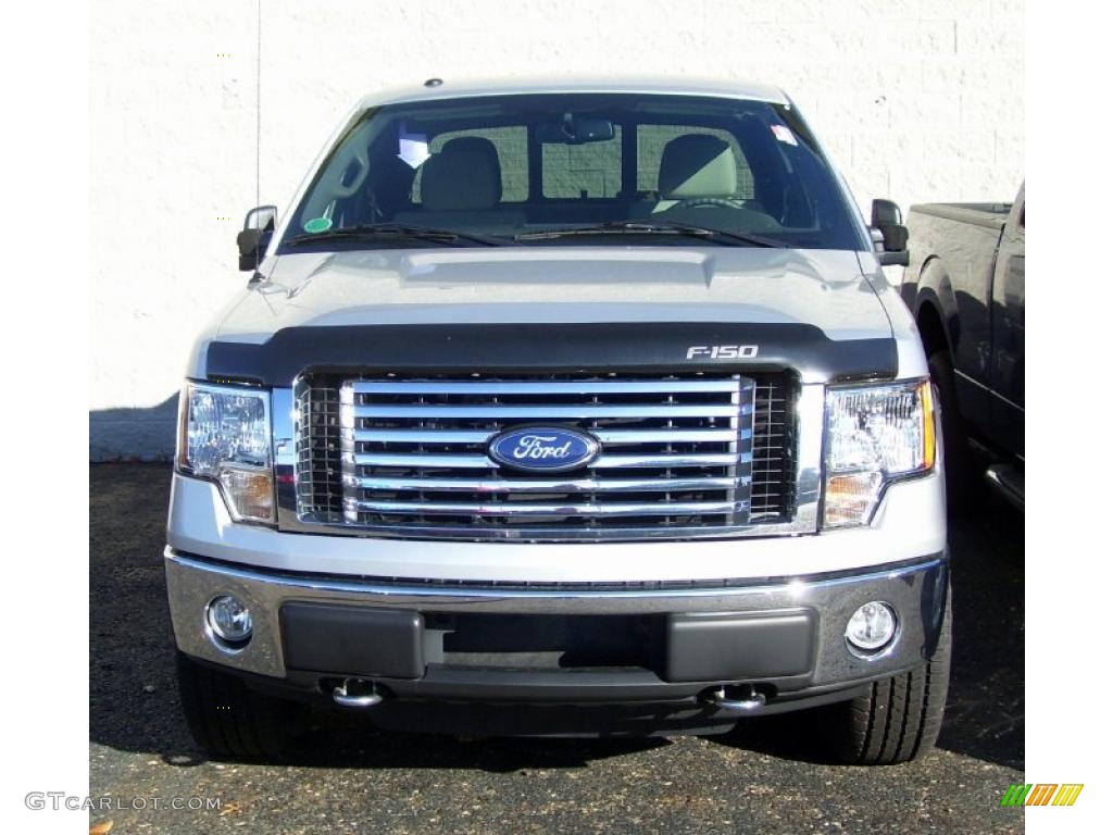 2010 F150 XLT SuperCab 4x4 - Ingot Silver Metallic / Medium Stone photo #5