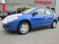 2011 Metallic Blue Nissan Versa 1.8 S Hatchback  photo #1