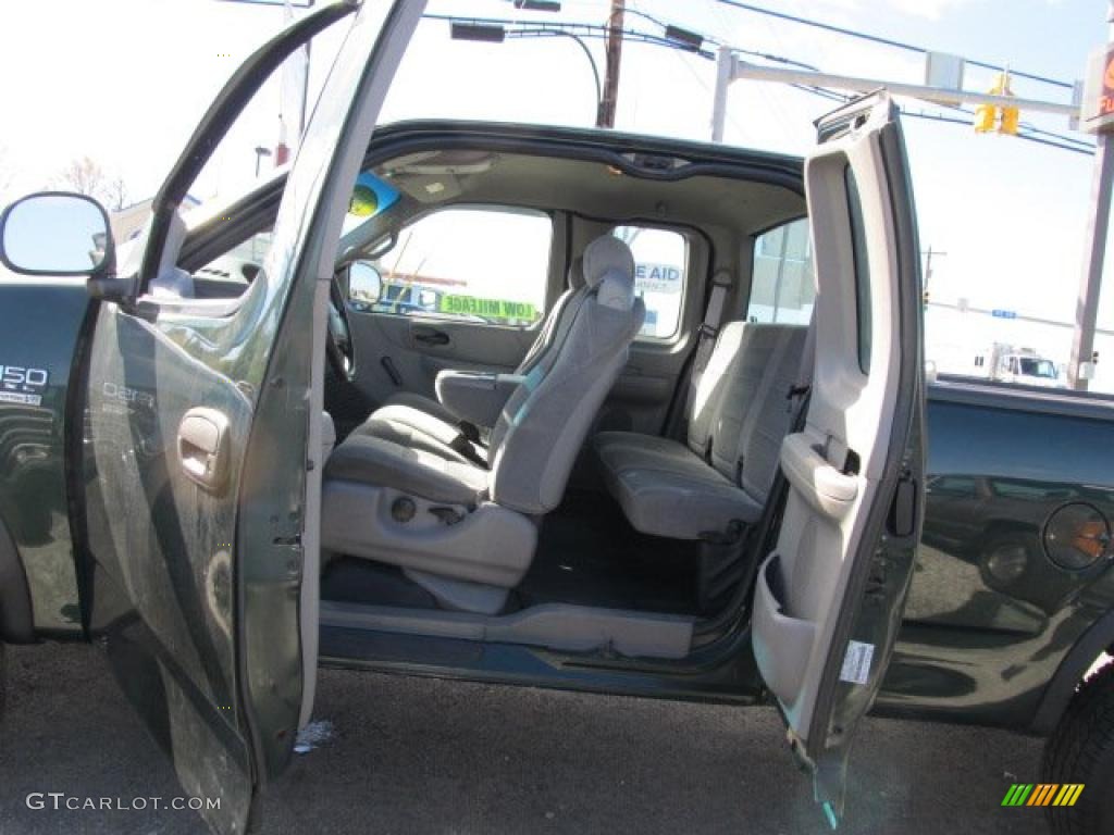 2002 F150 XLT SuperCab 4x4 - Dark Highland Green Metallic / Medium Graphite photo #6