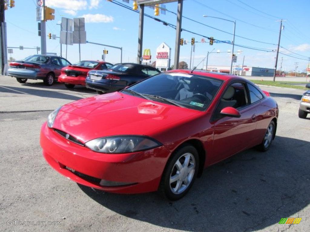 1999 Cougar V6 - Rio Red Clearcoat / Medium Graphite photo #6